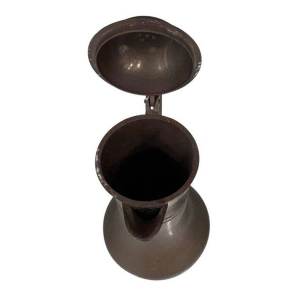 Antique Vintage Brass Pitcher 8” Lidded Made In India Metalware - Picture 6 of 15